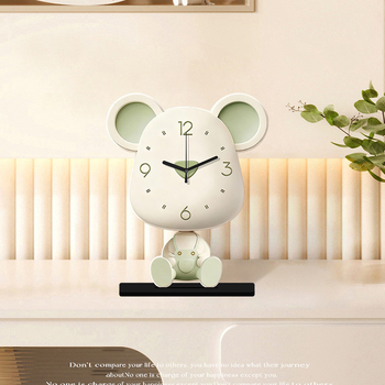 Ceas cu urs agresiv pentru birou – decor de masă modern minimalist pentru living