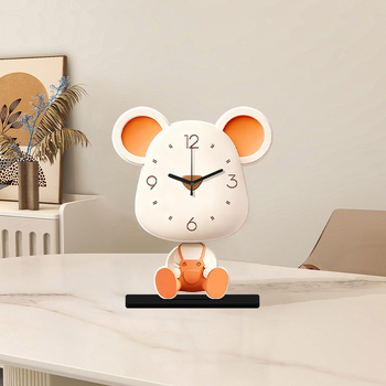 Ceas cu urs agresiv pentru birou – decor de masă modern minimalist pentru living