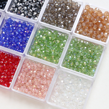 10 g pungă cu mărgele rotunde din sticlă cristal colorată pentru bijuterii DIY, potrivite pentru coliere și cercei