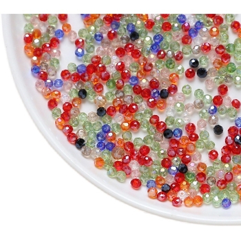 10 g pungă cu mărgele rotunde din sticlă cristal colorată pentru bijuterii DIY, potrivite pentru coliere și cercei