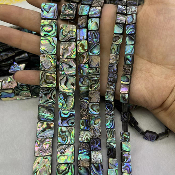 Mărgele din scoică de abalón, mărgele libere, mărgele pătrate din scoică, pentru cercei DIY și accesorii de bijuterii, materiale en gros