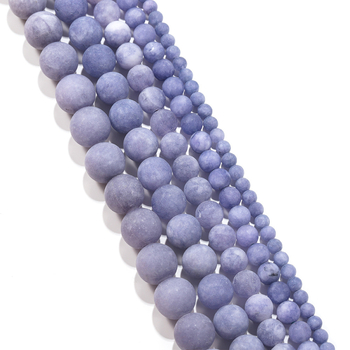Mărgele din acvamarin mov, finisaj mat, diametre 4/6/8/10/12 mm, componente semifabricate pentru bijuterii