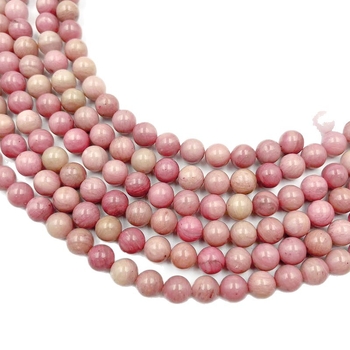 Mărgele din piatră naturală cu model de mahon pentru bijuterii DIY, Rose Stone semi-fabricat