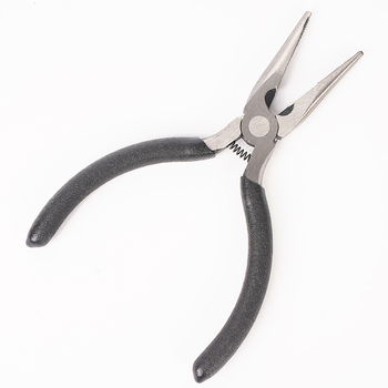 Clește cu nas subțire de 5 inch, mâner din in negru, pentru bijuterii, lucrări manuale, mini unelte DIY