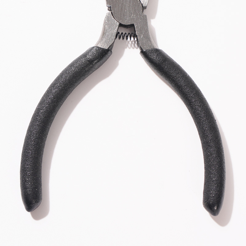 Clește cu nas subțire de 5 inch, mâner din in negru, pentru bijuterii, lucrări manuale, mini unelte DIY