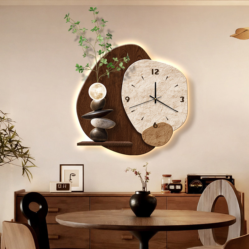Ceas de perete în stil antic, cu motiv de fundal TV, tablou decorativ, mișcare silențioasă, pentru living și sufragerie