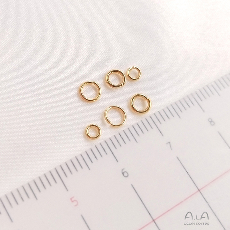 Inel deschis de conectare, cu 14K aur, ce păstrează culoarea, pentru coliere și brățări – accesorii de bijuterii lucrate manual, inel în formă de O