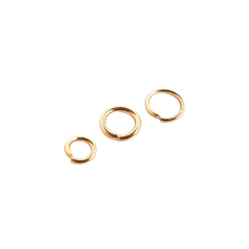 Inel deschis de conectare, cu 14K aur, ce păstrează culoarea, pentru coliere și brățări – accesorii de bijuterii lucrate manual, inel în formă de O