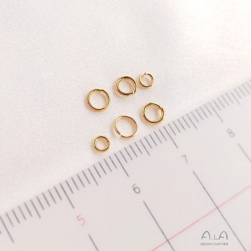 Inel deschis de conectare, cu 14K aur, ce păstrează culoarea, pentru coliere și brățări – accesorii de bijuterii lucrate manual, inel în formă de O