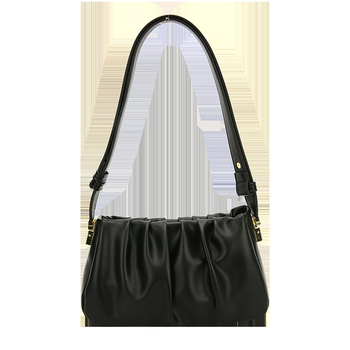 Geantă în stil coreean cu pliuri, în formă de nor, pentru femei, mică geantă PU pentru umăr sau crossbody