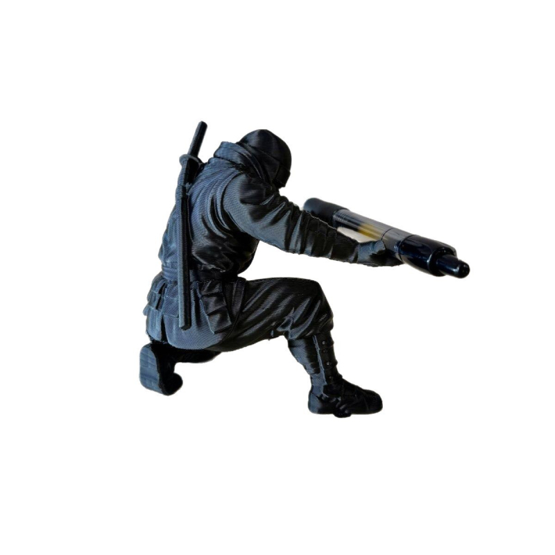 Suport pentru pix ninja, imprimat 3D — decor de birou modern, suport multifuncțional pentru pix, obiect decorativ cu inspirație culturală