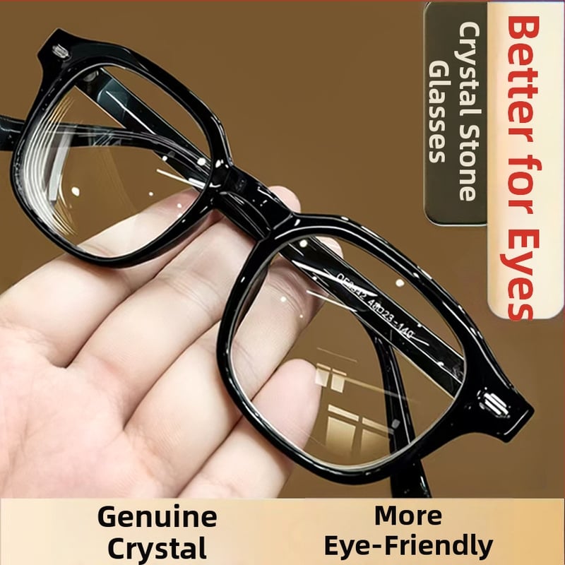 Γυαλιά ανάγνωσης από πραγματικό κρύσταλλο γυαλί, ανθεκτικά σε γρατζουνιές και φθορές, άνετα για τα μάτια.
