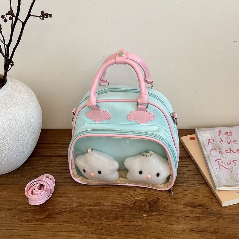 Ita bag σε σχήμα συννεφού, ροζ και μπλε, διαφανής, τσάντα ώμου και crossbody, καλοκαίρι 2026
