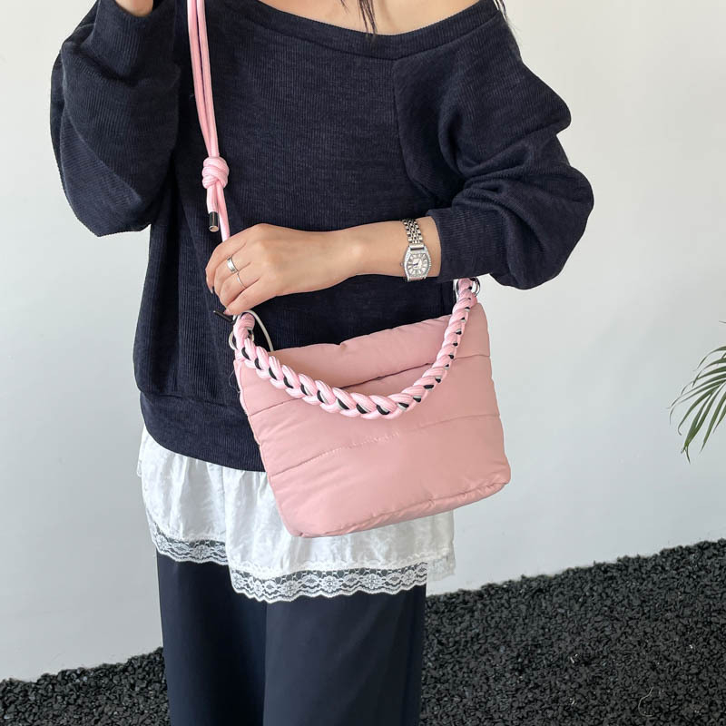 Unisex νάιλον υφαντή bucket τσάντα, πολυλειτουργική crossbody τσάντα, μεσαίου μεγέθους, 2026 καλοκαίρι νέο στυλ, μεγάλη χωρητικότητα