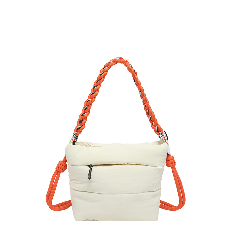 Unisex νάιλον υφαντή bucket τσάντα, πολυλειτουργική crossbody τσάντα, μεσαίου μεγέθους, 2026 καλοκαίρι νέο στυλ, μεγάλη χωρητικότητα