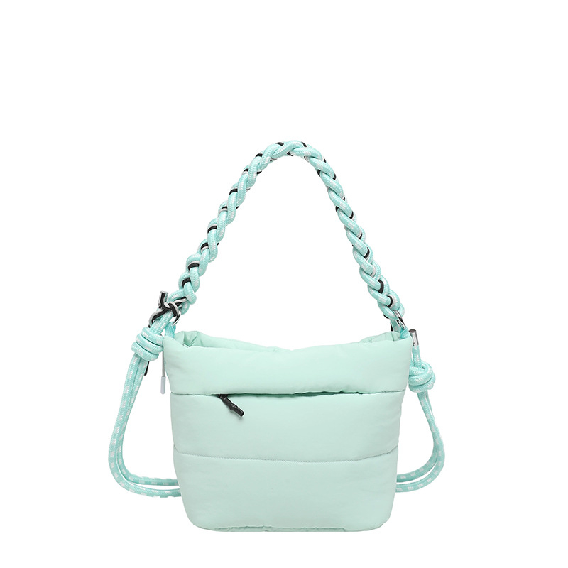 Unisex νάιλον υφαντή bucket τσάντα, πολυλειτουργική crossbody τσάντα, μεσαίου μεγέθους, 2026 καλοκαίρι νέο στυλ, μεγάλη χωρητικότητα