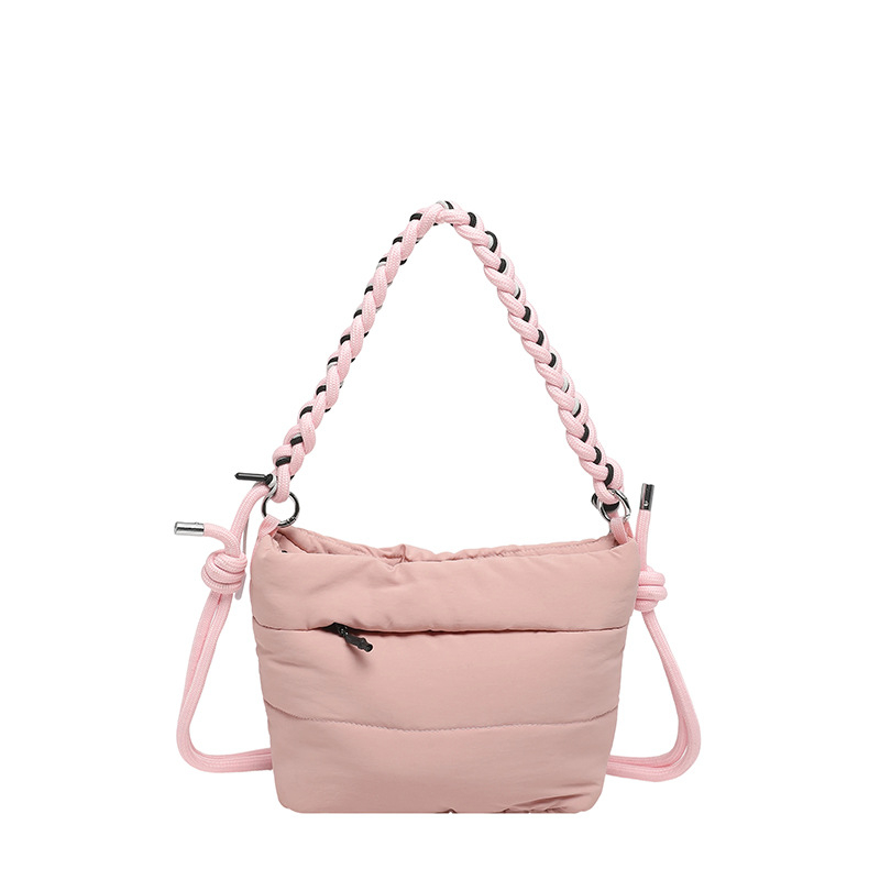 Unisex νάιλον υφαντή bucket τσάντα, πολυλειτουργική crossbody τσάντα, μεσαίου μεγέθους, 2026 καλοκαίρι νέο στυλ, μεγάλη χωρητικότητα
