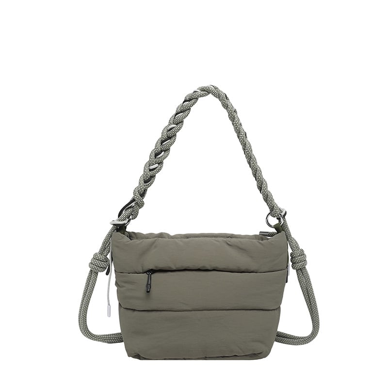 Unisex νάιλον υφαντή bucket τσάντα, πολυλειτουργική crossbody τσάντα, μεσαίου μεγέθους, 2026 καλοκαίρι νέο στυλ, μεγάλη χωρητικότητα