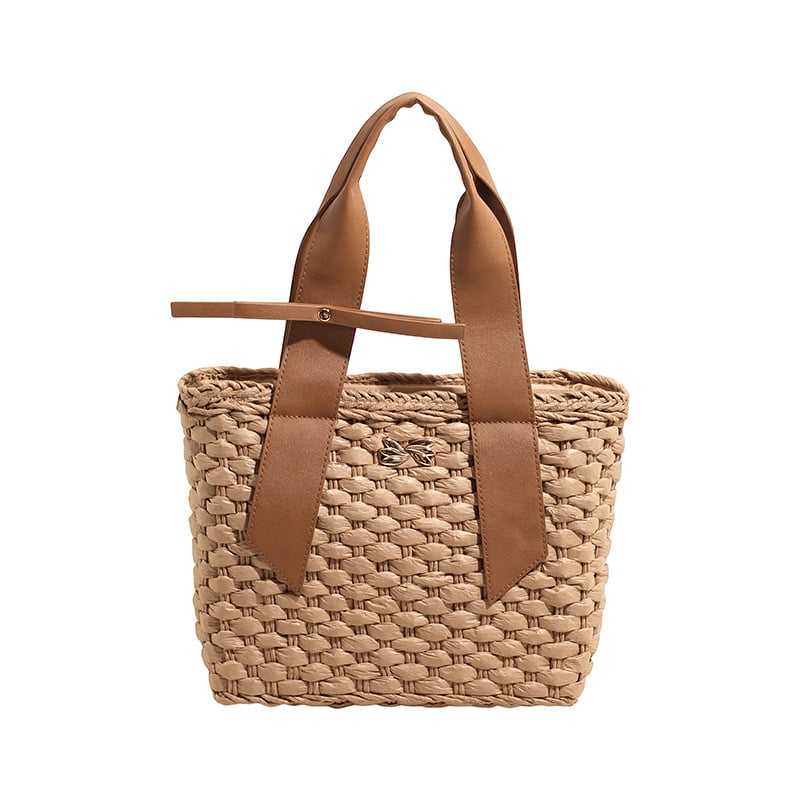 Geantă crossbody din pai pentru femei, model nou, geantă pătrată țesută, pentru telefon, stil vacanță plajă, geantă feminină versatilă