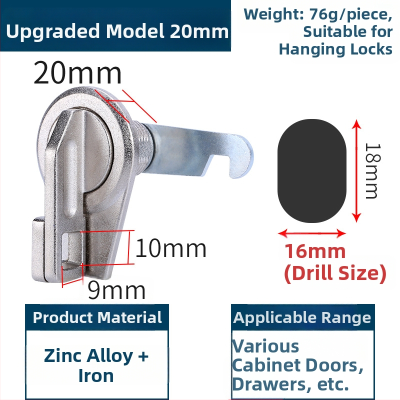 Zámok na dvere skrinky Zhan Han WT-744 – Mechanický zámok pre drevené a hliníkové skrinky