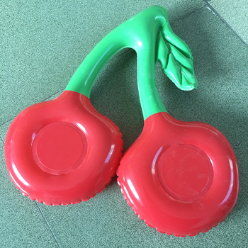 Suport gonflabil din PVC pentru doua pahare in forma de cireș și underlay de ananas pentru activități acvatice; suport de pahare în formă de ciupercă cu design Firebird