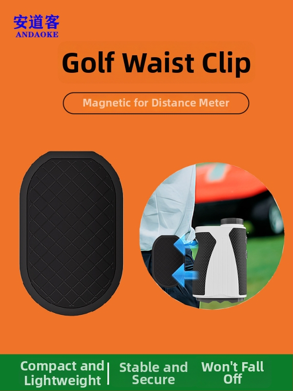 Príslušenstvo pre golfový diaľkomer: magnetická spona na opasok a kovová spona na pracku golfovej tašky