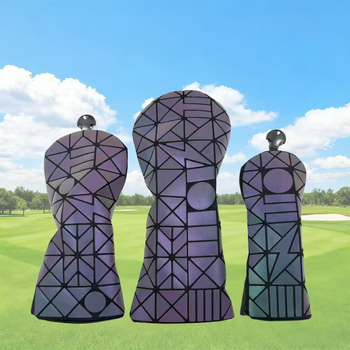Husă din piele pentru capul de golf din lemn, cu schimbare de culoare
