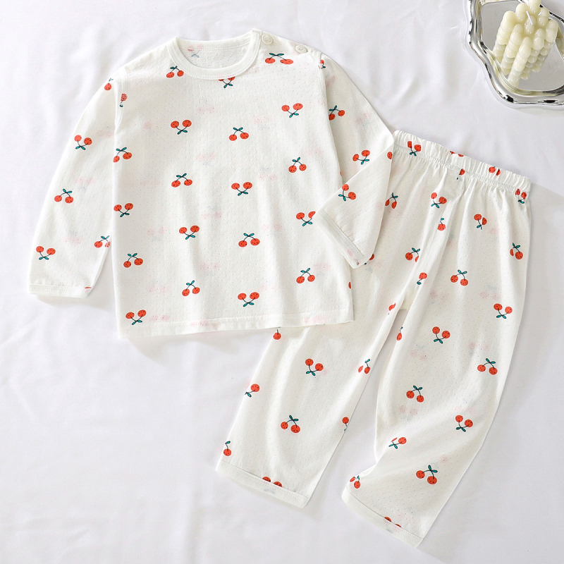 Set pijamale din bumbac pentru bebeluți, pijamale de vară cu mâneci lungi, fără cusături, unisex, pentru nou-născuți (0–12 luni)