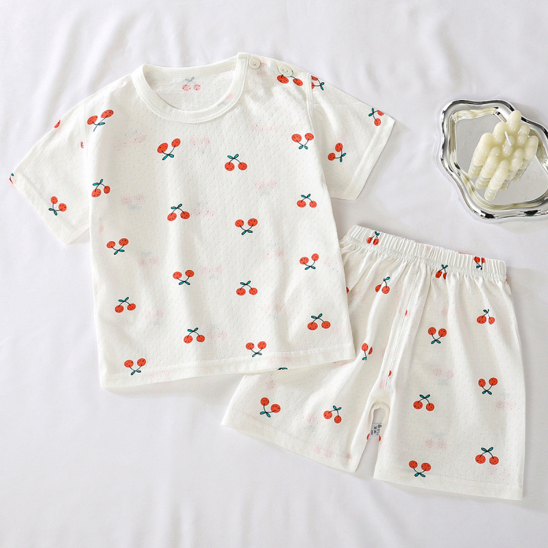 Set pijamale din bumbac pentru bebeluți, pijamale de vară cu mâneci lungi, fără cusături, unisex, pentru nou-născuți (0–12 luni)