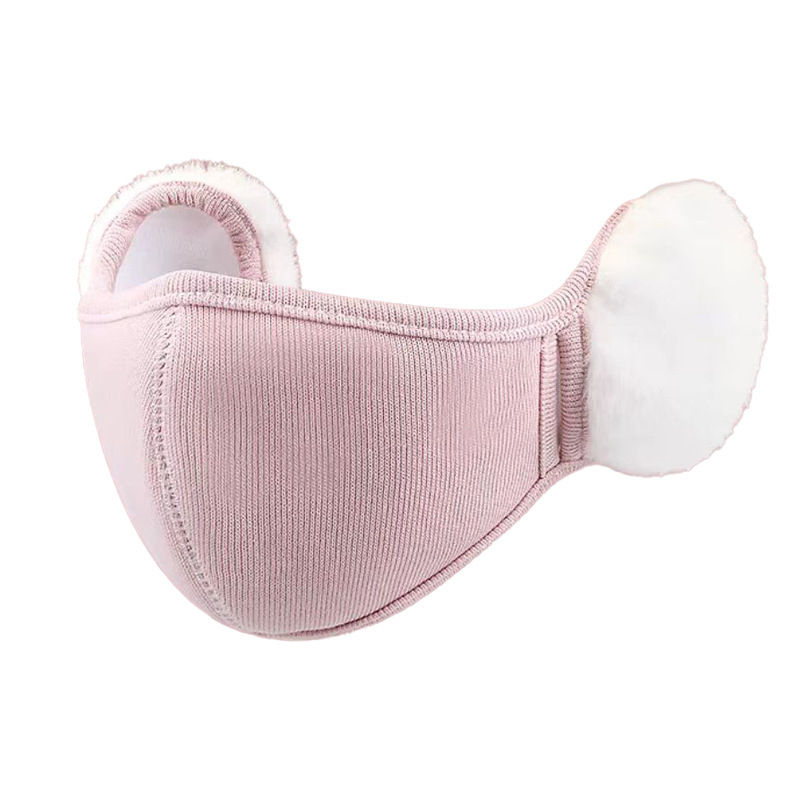 Masca caldă în formă de nor pentru femei, ciclism toamnă–iarna, protecții moi pentru urechi, mască facială 3D, respirabilă, protecție la frig, două funcții într-una