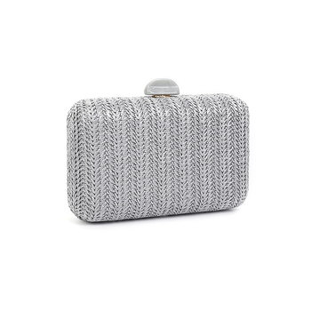 Geantă de seară pentru femei, textură țesută, capacitate mare, crossbody și clutch