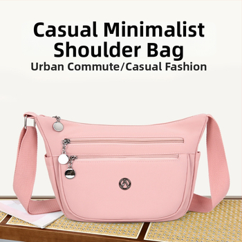 Nylonová kabelka s veľkou kapacitou a viacerými priehradkami, crossbody kabelka cez rameno na každodenné nosenie, model 2025