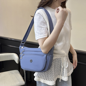 Geantă de damă din nylon, cu capacitate mare și compartimente multiple, crossbody pentru uz zilnic, model 2025