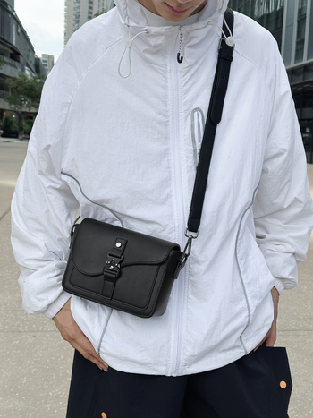 Geantă crossbody din nylon, mic pătrat pentru bărbați, stil casual high-end, buzunar pentru telefon