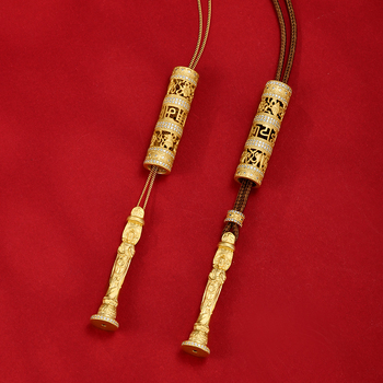 Colier budist portabil în stil chinezesc nou, din argint 925, placat cu aur 24K, pandant Guanyin, accesoriu tibetan retro