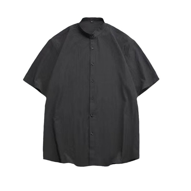 Cămașă de vară pentru bărbați, cu mânecă scurtă, stil coreean, croială slim-fit, versatilă