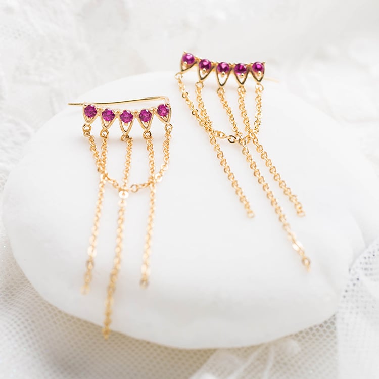 Colier din argint Sterling S925, placat cu aur 18K, cu zirconiu, design cu aripi și ciucuri, pentru femei