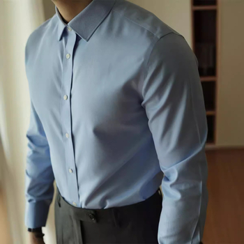 Cămașă pentru bărbați din bumbac de înaltă calitate, fibre lungi, fără călcare, anti-pliuri, croială Slim, stil business casual, pentru toate anotimpurile
