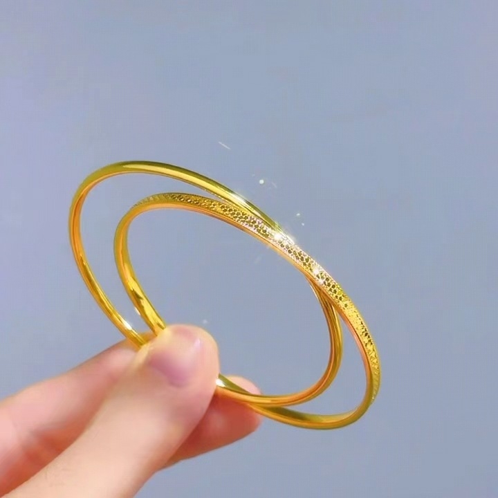 Shajin brățară cu fagure de miere, pentru femei, ton auriu, design solid cu modele de solzi de dragon
