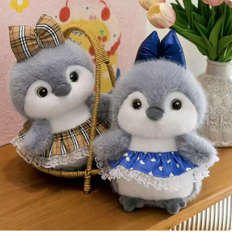 Pinguin din pluș pentru îmbrăcare, păpușă moale, pernă de cuplu, cadou de ziua fetei