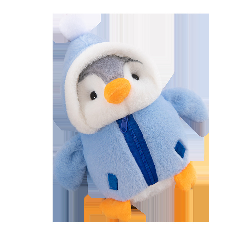 Pinguin din pluș pentru îmbrăcare, păpușă moale, pernă de cuplu, cadou de ziua fetei