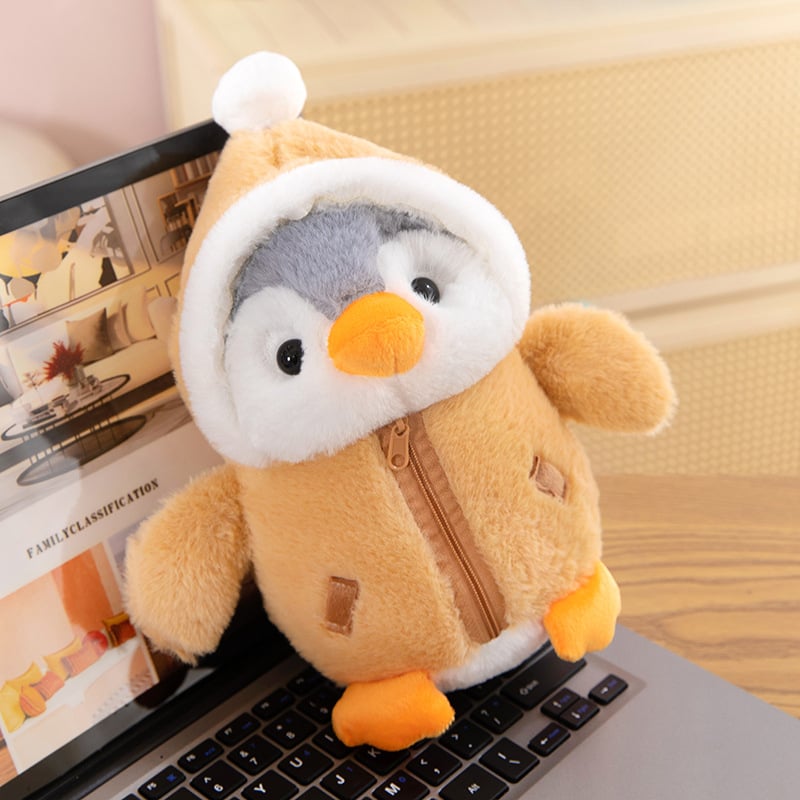 Pinguin din pluș pentru îmbrăcare, păpușă moale, pernă de cuplu, cadou de ziua fetei