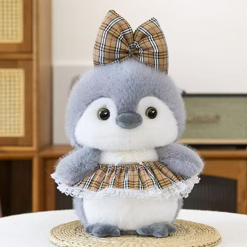 Pinguin din pluș pentru îmbrăcare, păpușă moale, pernă de cuplu, cadou de ziua fetei