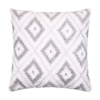 Perna pufoasă cu model geometric în formă de diamant, stil modern minimalist