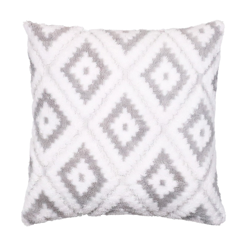 Perna pufoasă cu model geometric în formă de diamant, stil modern minimalist