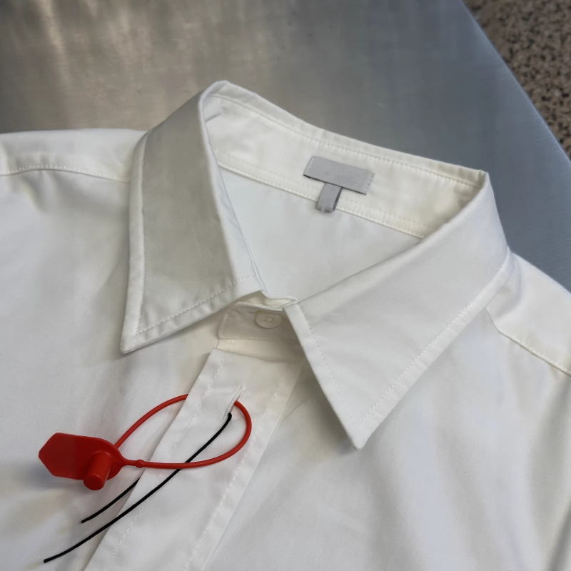 Cămașă cu broderie pe buzunar, L Brand – croială largă, unisex, 100% bumbac