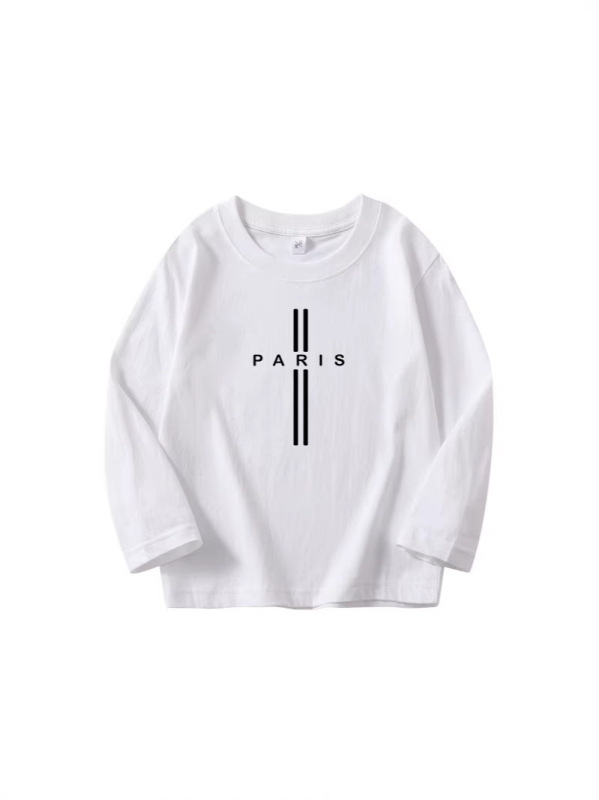 Tricou cu mânecă lungă din bumbac pentru bărbați, croială lejeră, guler rotund, casual, respirabil și elastic
