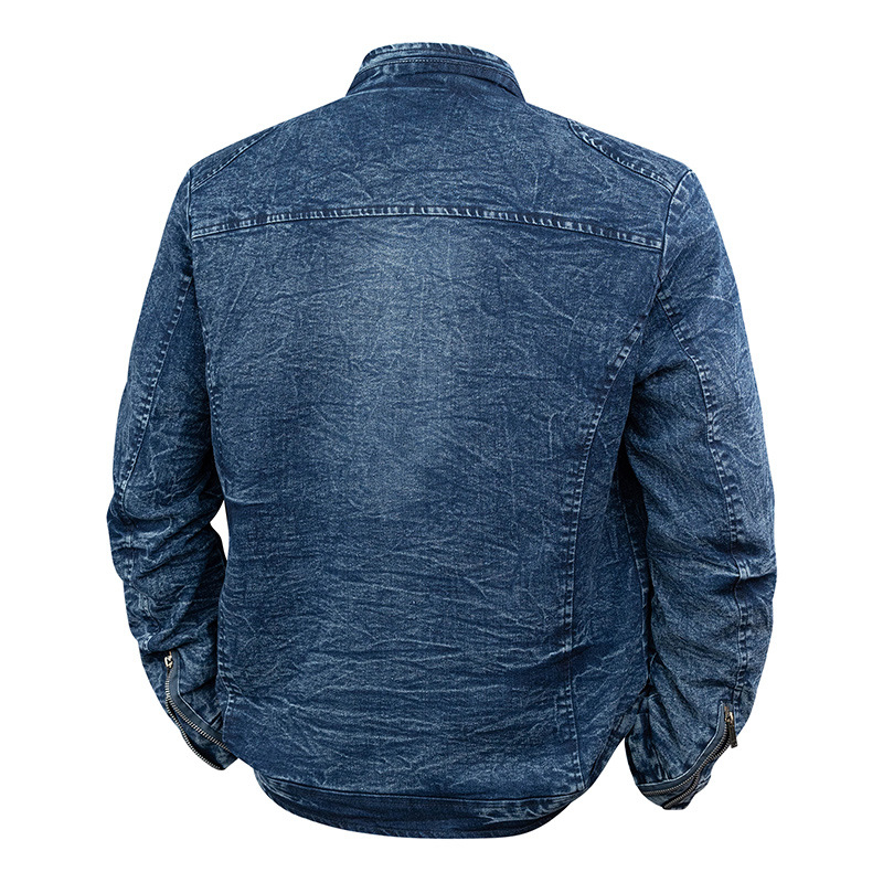 Geacă denim casual pentru bărbați, stil coreean, fermoar, guler înalt, modă toamnă-iarnă, model nou 2021
