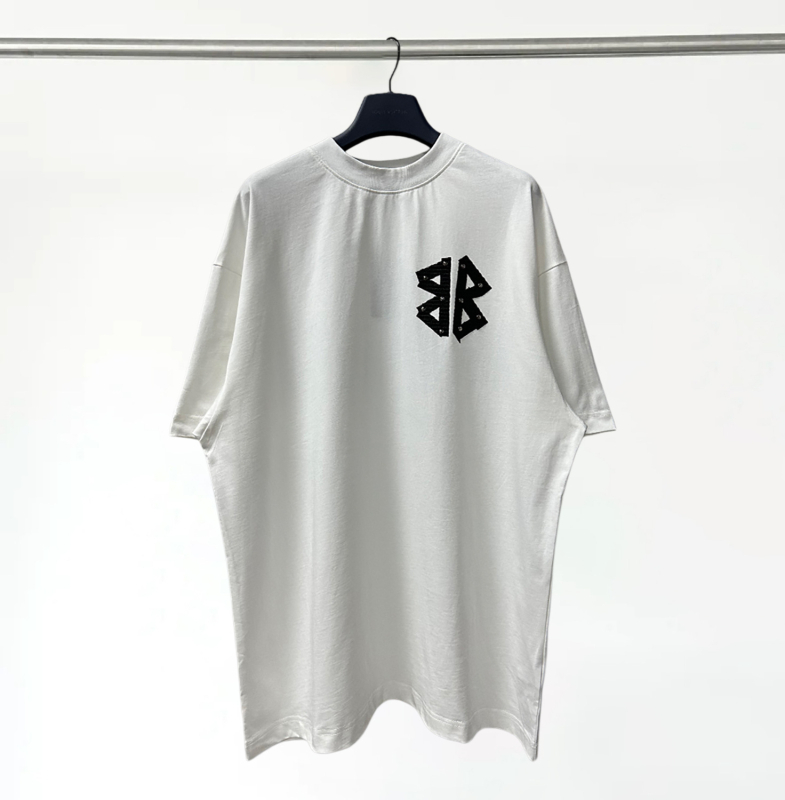 Tricou scurt pentru bărbați și femei, inspirat de Paris, cu aplicație de litere, croi lejer, bumbac 100%