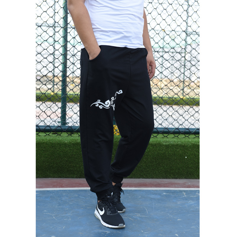 GY05 Pantaloni casual mărime mare, talie înaltă, croială lejeră, fleece interior, groși, lungi, pentru toamnă/iarnă, bărbați, bumbac, model geometric